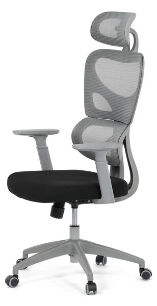 Ergonomická kancelářská židle RENEE - šedá síťovina / černá látka