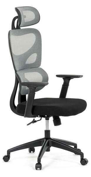 Ergonomická kancelářská židle LEXON - šedá síťovina