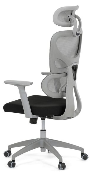 Ergonomická kancelářská židle RENEE - šedá síťovina / černá látka