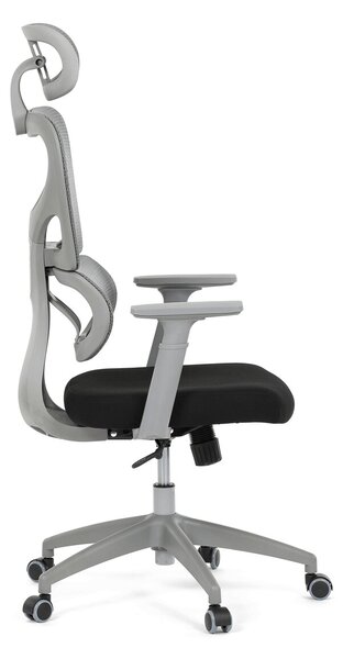 Ergonomická kancelářská židle RENEE - šedá síťovina / černá látka