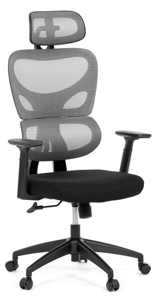 Ergonomická kancelářská židle LEXON - šedá síťovina
