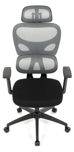 Ergonomická kancelářská židle LEXON - šedá síťovina