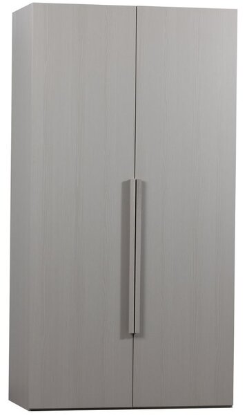Hoorns Světle šedá ořechová šatní skříň Renda 210 x 110 cm