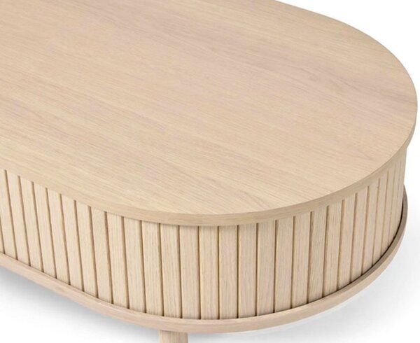 Designový konferenční stolek Palomino 120 cm bílý dub