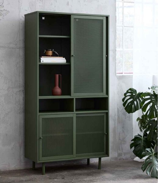 Designová skříňka Taiyanna 180 cm olivovo-zelená