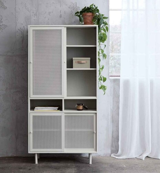 Designová skříňka Taiyanna 180 cm šedá