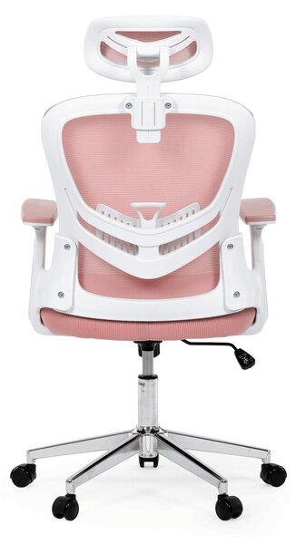Ergonomická kancelářská židle EMILIE - růžová síťovina