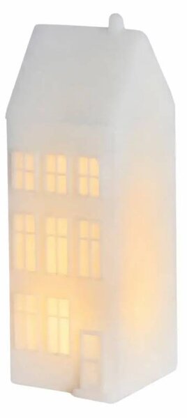 SIRIUS LED městský dům z Kodaně, Nyhavn, voskový, 6 × 6 × 17,5 cm, teple bílý, bílý