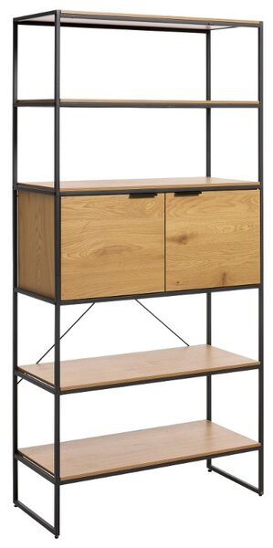 Designový regál Valenzuela 190 cm vzor dub