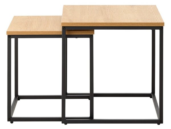 Sada odkládacích stolků Valenzuela 50 cm vzor dub