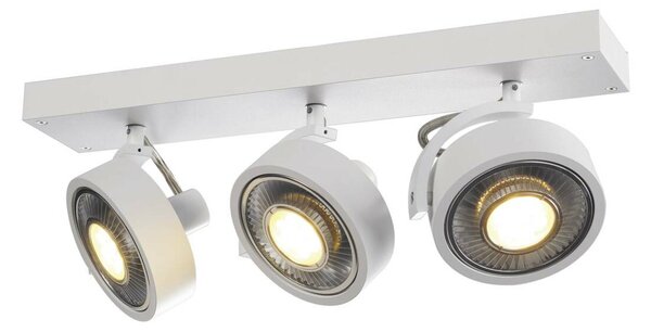 BIG WHITE SLV KALU, nástěnné a stropní svítidlo, tři žárovky, QPAR111, kulaté, bílé matné, max. 225 W 147321