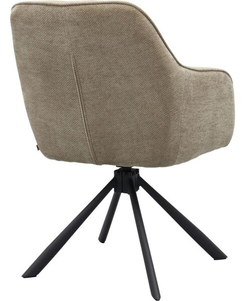 Designová otočná židle Sanjaya taupe