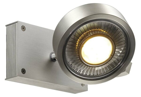 BIG WHITE SLV KALU, nástěnné a stropní svítidlo, jedna žárovka, QPAR111, kulaté, kartáčovaný Al, max. 75 W 147306