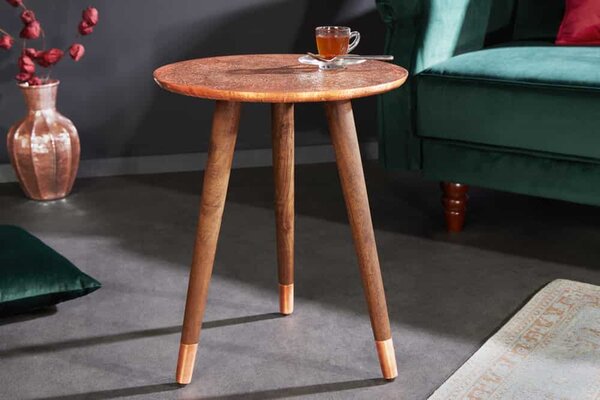 Designový odkládací stolek Hadelinde 50 cm měď
