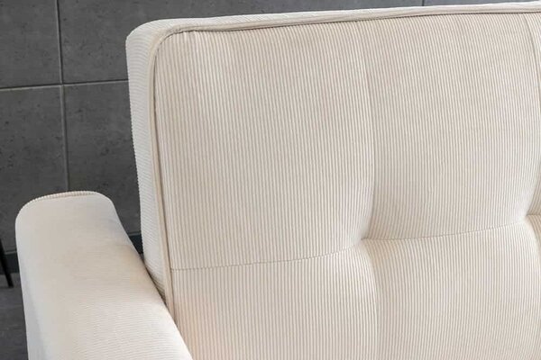 Designová rozkládací sedačka Zaragoza 180 cm béžový manšestr