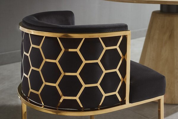 Designová jídelní židle Baldassare černý samet
