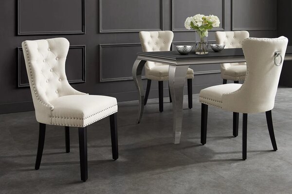 Designová židle Queen II len béžová