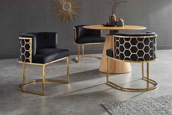 Designová jídelní židle Baldassare černý samet