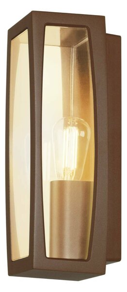 BIG WHITE SLV MERIDIAN BOX 2, venkovní nástěnné svítidlo, TC-(D,H,T,Q)SE, rezavé, max. 25 W, průhledný plast 230657