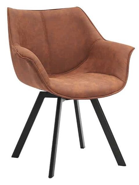 Designová otočná židle Kiara antická hnědá