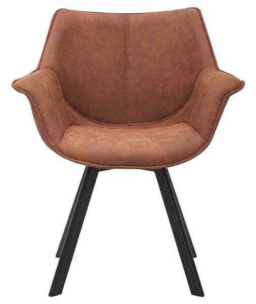 Designová otočná židle Kiara antická hnědá