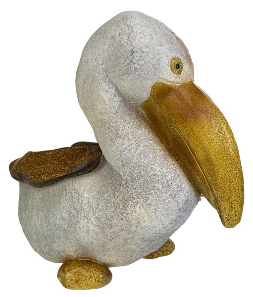 Pelikán květináč STONE 32x16x29 cm zahr. dekorace magnesium