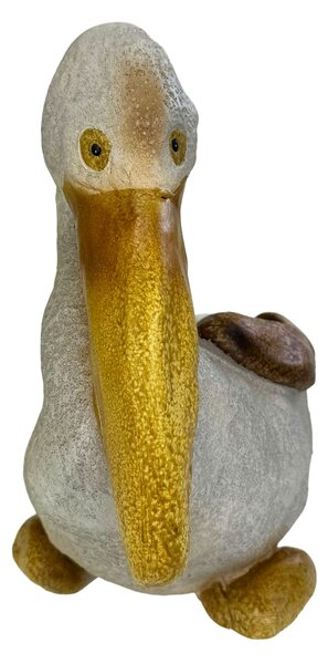 Pelikán květináč STONE 32x16x29 cm zahr. dekorace magnesium