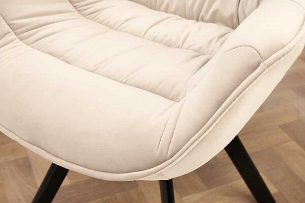 Designová otočná židle Kiara šampaňská
