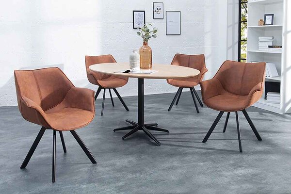 Designová otočná židle Kiara antická hnědá