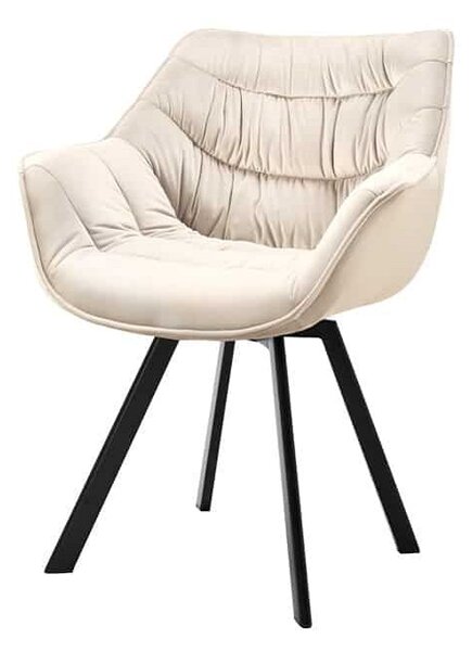 Designová otočná židle Kiara šampaňská