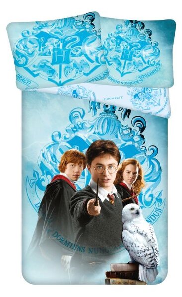 Dětské povlečení z mikrovlákna HARRY POTTER HP217 modré Rozměr povlečení: 70 x 90 cm | 140 x 200 cm