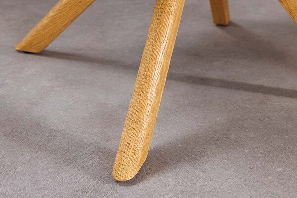 Designová otočná židle Maddison šampaňská / dub