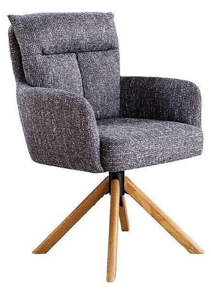 Designová otočná židle Maddison šedá / dub