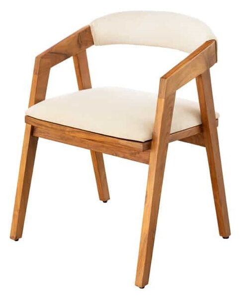 Designová jídelní židle Massive Honey akácie / béžová