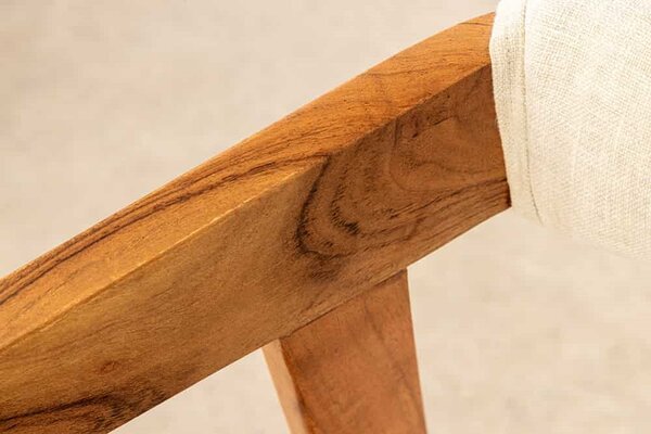 Designová jídelní židle Massive Honey akácie / béžová