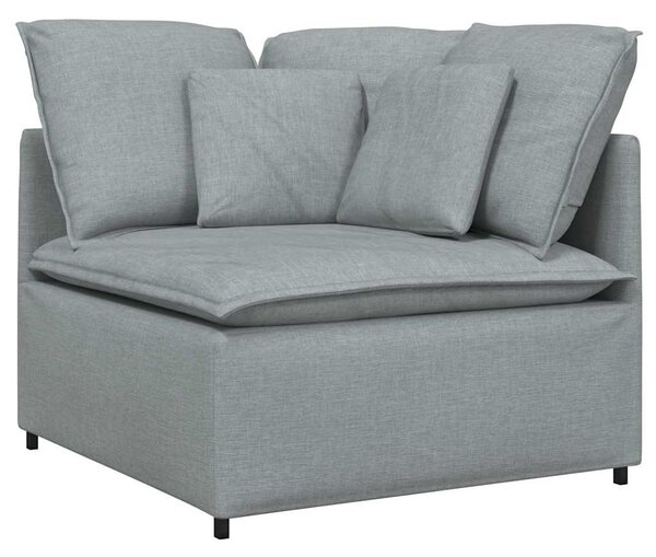 Modulární pohovka s polštáři textil světle šedá 3321147