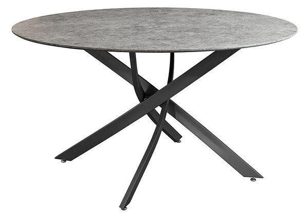 Kulatý jídelní stůl Pahukumaa 120 cm vzor šedý kámen