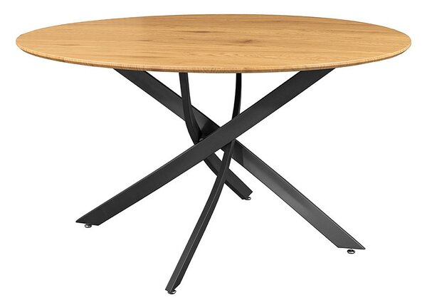 Kulatý jídelní stůl Pahukumaa 120 cm vzor divoký dub