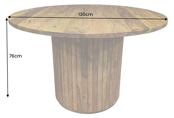 Kulatý jídelní stůl Raghuvir 120 cm Sheesham