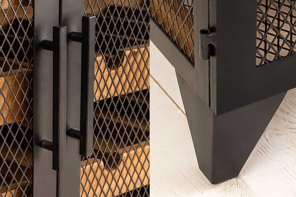 Designová vitrína na víno Winebar 127 cm jedle