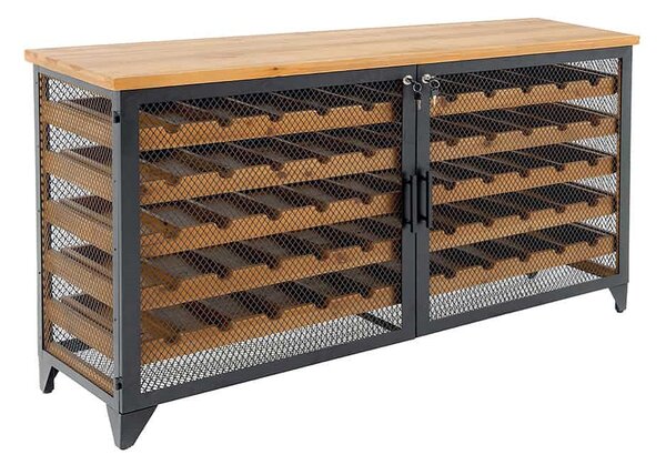 Designová vitrína na víno Winebar 127 cm jedle