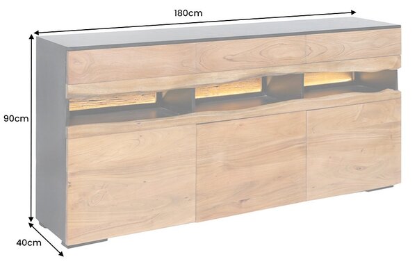 Designová komoda Feleti 180 cm akácie