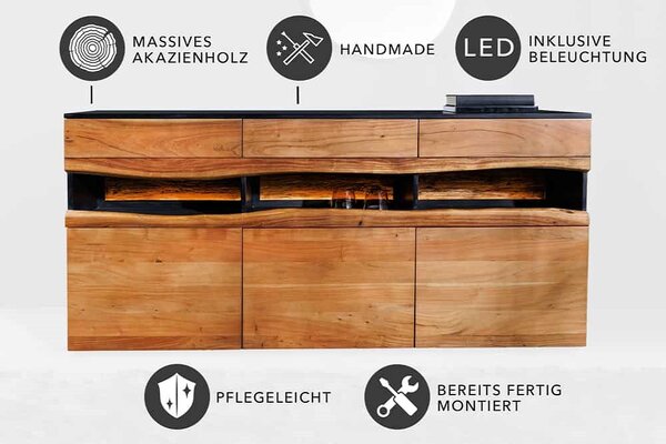 Designová komoda Feleti 180 cm akácie