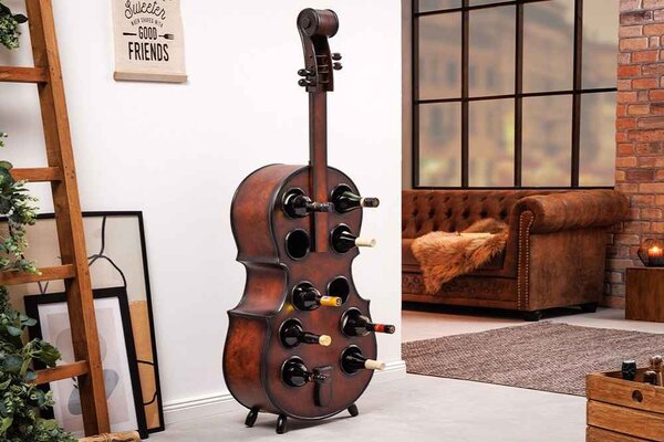 Designový regál na víno Fayola 133 cm jedle