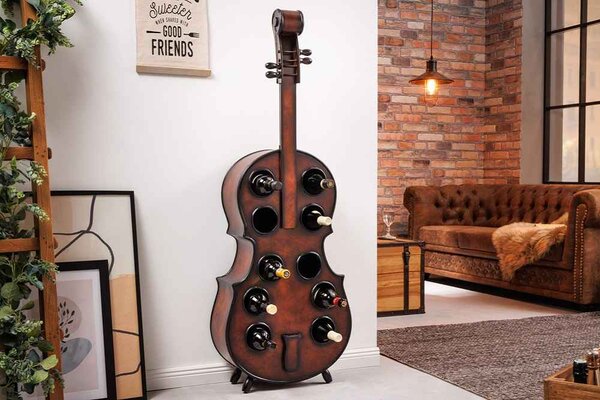 Designový regál na víno Fayola 133 cm jedle