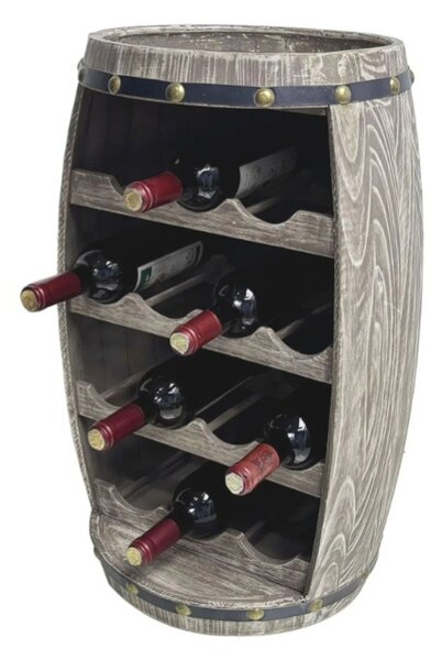 Regál na víno Reed 60 cm, šedohnědý