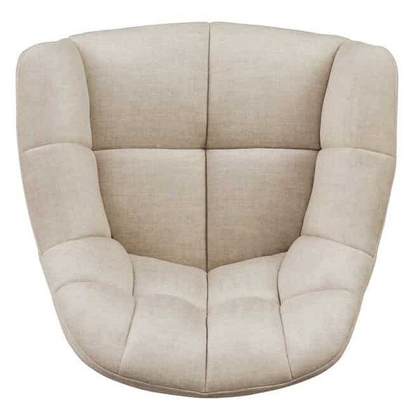 Designová otočná židle Vallerina béžový samet / dub