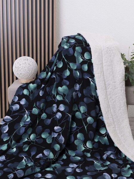 MK Lůžkoviny Beránková deka mikroplyš 150 × 200 cm – Eukalyptus 2