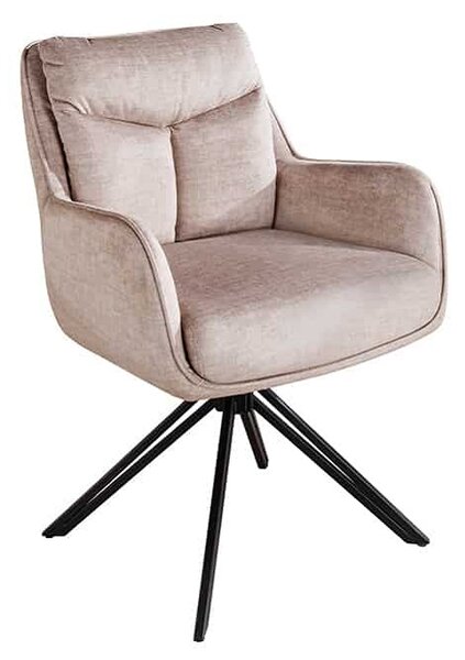 Designová otočná židle Brock béžový samet
