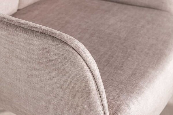 Designová otočná židle Brock béžový samet